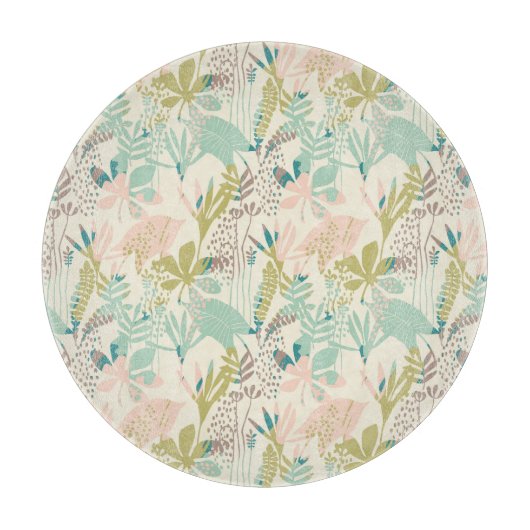 Modern Floral Pattern Snijplank (Voorkant)
