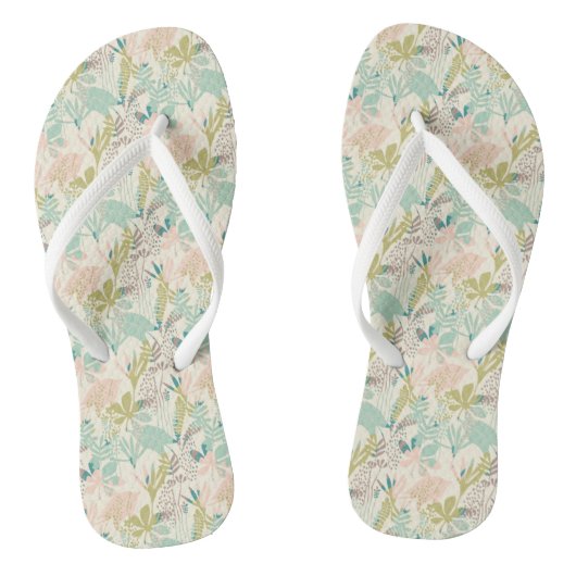 Modern Floral Pattern Teenslippers (Voetbed)
