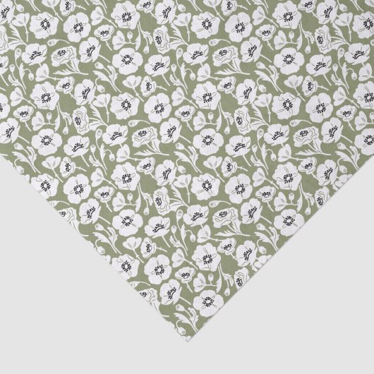 Modern Floral Pattern Tissuepapier (Detail)