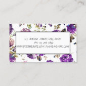 Modern Floral Pattern Visitekaartje (Achterkant)