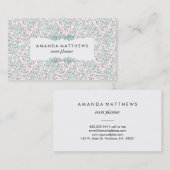 Modern Floral Pattern Visitekaartje (Voorkant / Achterkant)