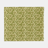 Modern Floral Pattern: White Umbel Flowers Fleece Deken (Voorkant (Horizontaal))