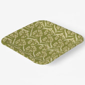 Modern Floral Pattern: White Umbel Flowers Papieren Bordje (Gebogen)