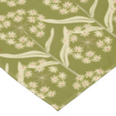 Modern Floral Pattern: White Umbel Flowers Tafelkleed (Gekanteld)