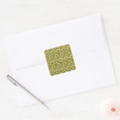 Modern Floral Pattern: White Umbel Flowers Vierkante Sticker (Envelop)