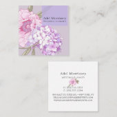 Modern Floral Peony Flower Vierkante Visitekaartje (Voorkant / Achterkant)