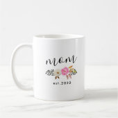 Modern Floral Personalized Moederdag Koffiemok (Links)