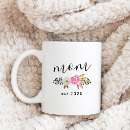 Modern Floral Personalized Moederdag Koffiemok