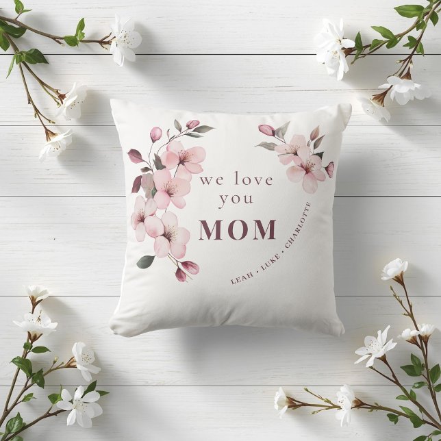 Modern Floral Personalized Mothers Day Gift Kussen (Creator heeft geüpload)