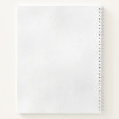 Modern Floral Persoonlijk Monogram Letter C Blauw Notitieboek (Achterkant)