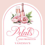 Modern Floral Petals and Prosecco Bridal Napkins Servet