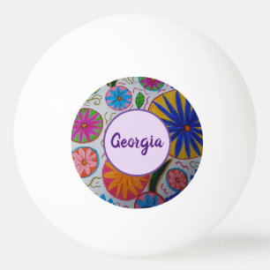 Modern Floral Pingpongbal