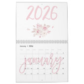 Modern Floral Pink Calendar 2026 Kalender (Jan 2026)