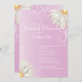 Modern Floral Pink Daisy Vrijgezellenfeest Kaart (Voorkant / Achterkant)