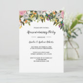 Modern Floral Pink Housewarming Invitation Kaart (Staand voorkant)