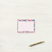 Modern Floral Pink Moederdag Gift Personalized Post-it® Notes (Op bureau)