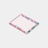 Modern Floral Pink Moederdag Gift Personalized Post-it® Notes (Schuin)