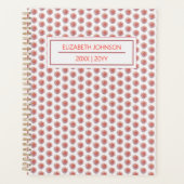 Modern Floral Pink Pattern Weekly Daily Name Planner (Voorkant)
