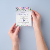 Modern Floral Pink Wedding Uitnodiging Flyer (Hand)