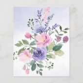 Modern Floral Pink Wedding Uitnodiging Flyer (Achterkant)