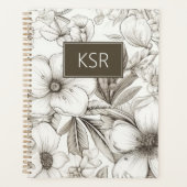 Modern Floral  Planner (Voorkant)