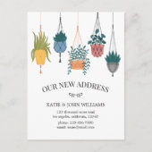 Modern Floral Planten New Home Verhuisaankondiging Aankondigingskaart (Voorkant)