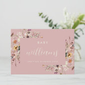 Modern Floral Pregnancy Aankondiging Kaart (Staand voorkant)