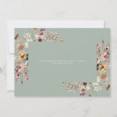 Modern Floral Pregnancy Aankondiging Kaart (Achterkant)