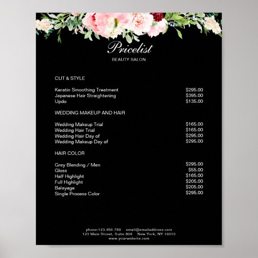 Modern Floral Preishear Poster (Voorkant)