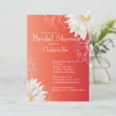 Modern Floral Red Daisy Vrijgezellenfeest Kaart (Staand voorkant)