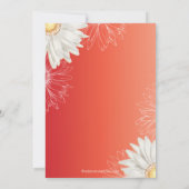 Modern Floral Red Daisy Vrijgezellenfeest Kaart (Achterkant)