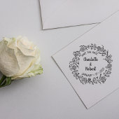 Modern Floral redt de datum van het huwelijk Rubberstempel