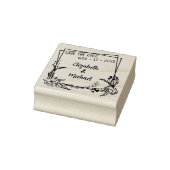 Modern Floral redt de datum van het huwelijk Rubberstempel (Stempel)