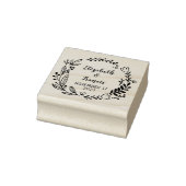 Modern Floral redt de datum van het huwelijk Rubberstempel (Stempel)