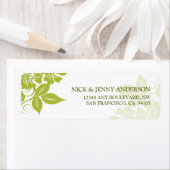 Modern Floral Return Address Label (limoen/wit) (Insitu)