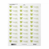 Modern Floral Return Address Label (limoen/wit) (Full Sheet)