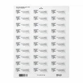 Modern Floral Return Address Label (zilver/wit) (Full Sheet)