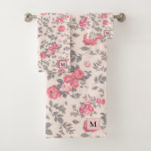 Modern Floral Roos Bad Handdoek (Insitu)