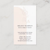 Modern Floral Roos Beauty Photo Arch Pink Visitekaartje (Achterkant)