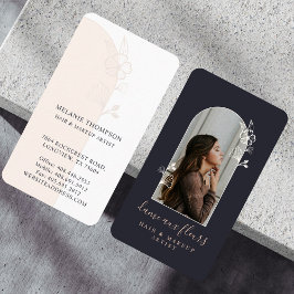 Modern Floral Roos Beauty Photo Arch Zwart Visitekaartje