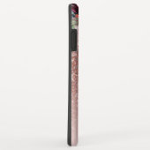 Modern Floral Roos Gold Glitter iPhone XS Max Hoes (Achterkant/rechts)