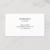 Modern Floral Roos Gold White Marble Beauty Visitekaartje (Achterkant)