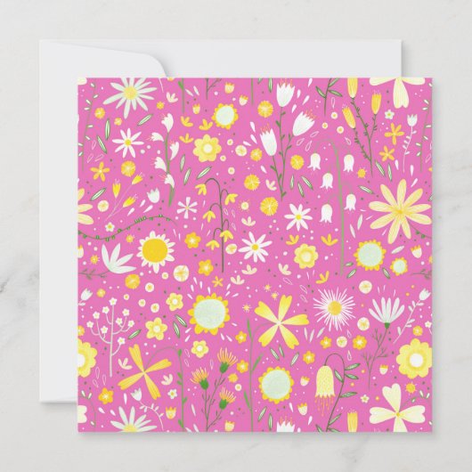 Modern Floral roze ben mijn Bridesmaid Kaart (Achterkant)