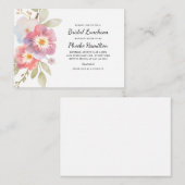 Modern Floral Rustic Botanisch Vrijgezellenfeest Notitiekaartje (Voorkant / Achterkant)