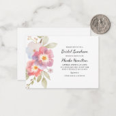 Modern Floral Rustic Botanisch Vrijgezellenfeest Notitiekaartje (Voorkant / Achterkant in situ)