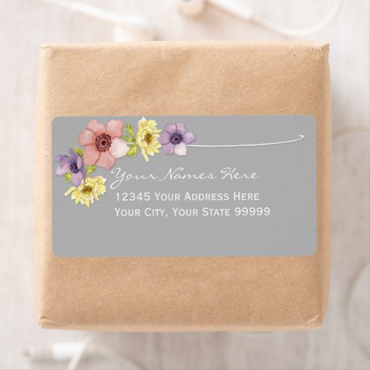 Modern Floral Rustic Lettered Typography Spring Etiket (Insitu)