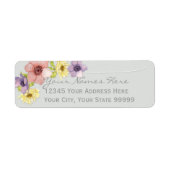 Modern Floral Rustic Lettered Typography Spring Etiket (Voorkant)