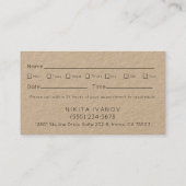 Modern Floral Salon Scissors Logo Benoeming Visitekaartje (Achterkant)