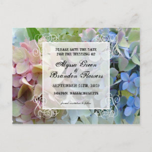 Modern Floral Save the Date Wedding Briefkaarten