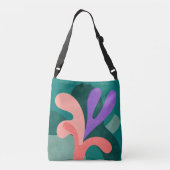Modern Floral Shape Tote Bag – Bold Color Botanica (Achterkant)